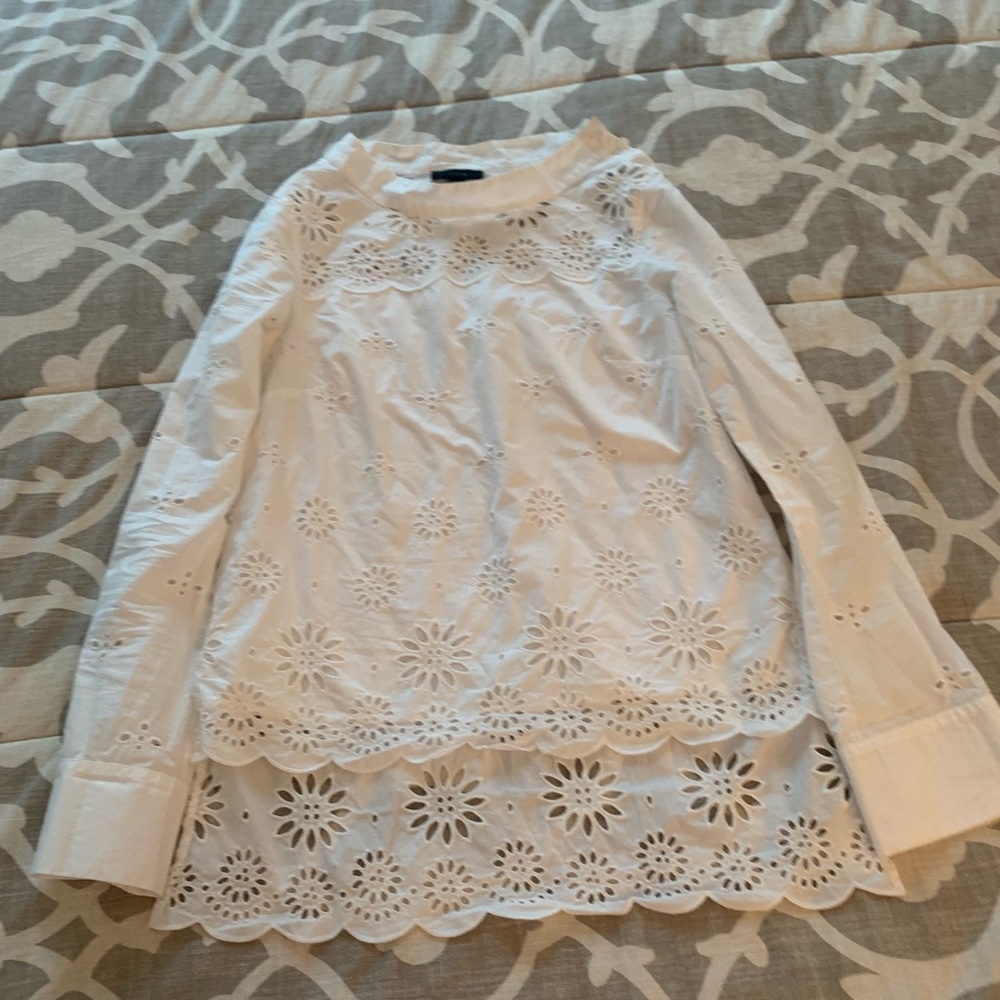 J. Crew white oversized blouse